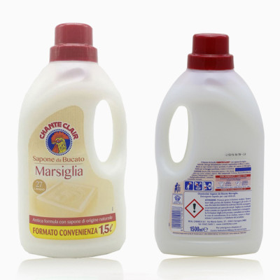 Nước xà phòng giặt tẩy trắng quần áo gà trống Chanteclair Marseille Ý 1.5L