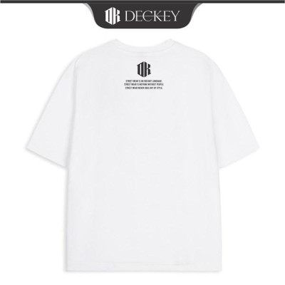 Áo Thun Cotton Unisex Nam Nữ Form Rộng DECKEY GREY