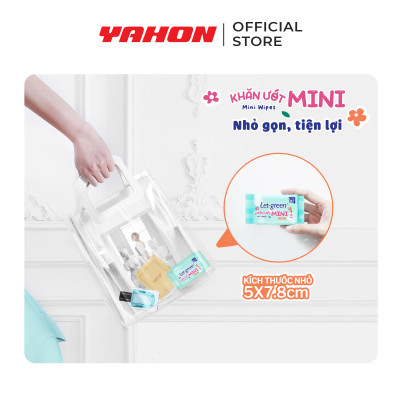 Combo Lốc Khăn Ướt Mini LET-GREEN 12 Miếng/Gói, 6 Gói/Lốc