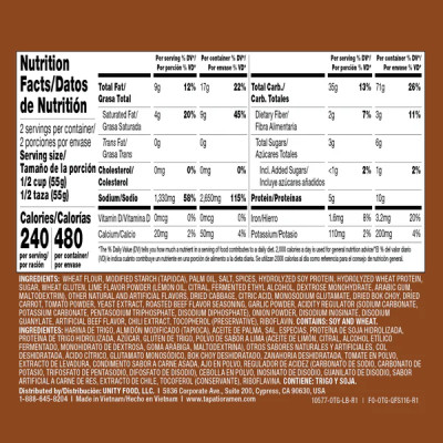Mì Tapatio vị Carne Asada tô 110g
