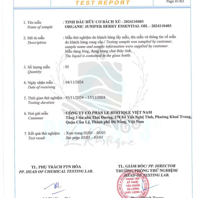 Tinh Dầu Bách Xù - 100% Nguyên Chất Hữu Cơ - Le Rustique - Tinh Dầu Bản Địa Bulgaria