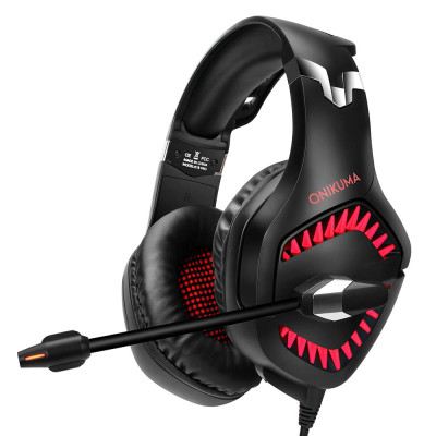 Tai nghe chơi game có dây ONIKUMA K1B PRO với Bộ trình điều khiển 50mm Âm thanh nổi 3D Surround Giảm tiếng ồn Mic USB + Cổng 3,5mm