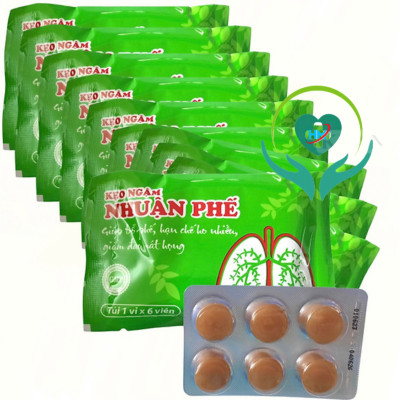 Combo 10 vỉ kẹo ngậm ho nhuận phế Kingphar, vỉ 6 viên
