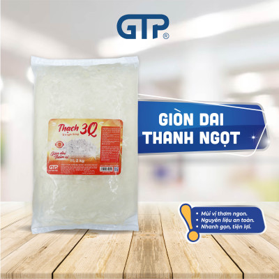 Hạt Thạch 3Q GTP (Túi 2kg) - Trân châu trắng giòn, thạch 3Q