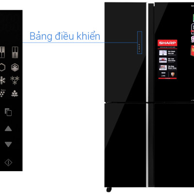 Tủ lạnh Sharp Inverter 525 lít SJ-FXP600VG-BK - Hàng Chính Hãng - Chỉ Giao HCM