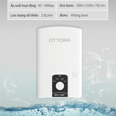 Bình nước nóng cho rửa bát OTTOWA TM5501 - Hàng chính hãng