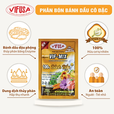 VIF-MIX - Phân bón bánh dầu đậu phộng gói 50ml