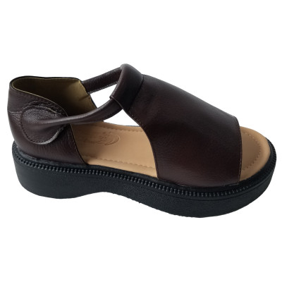 Giày Sandal Nữ Da Bò Thật BIGGBEN Cao 5 phân SDN103