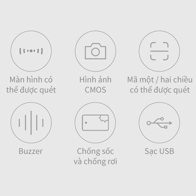 Máy Quét Mã Vạch Deli - Kết Nối Bluetooth, Độ Phân Giải Cao - Phù Hợp Cho Cửa Hàng, Siêu Thị - Hàng Chính Hãng - E14953W/E14953/E14952