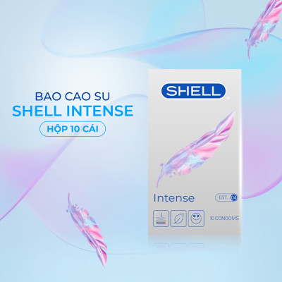 Bao cao su Shell Intense siêu mỏng 0.04mm - Hộp 10 cái | SHELL CHÍNH HÃNG