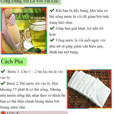 Trà lá vối túi lọc tốt cho người bị gout, giảm đau bụng FTAKY 20 túi