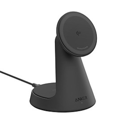 Đế sạc Anker Maggo đứng 1C 15W 2 trong 1 kèm cáp Type-C - Hàng Chính Hãng