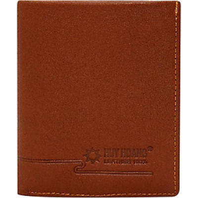 Ví Nam Kiểu Đứng Sọc Ngang Huy Hoàng HT2138 (12.5 x 10 cm) - Da Bò