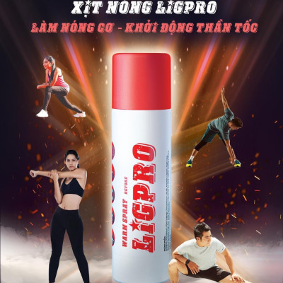 Chai xịt nóng Ligpro giảm đau sau chấn thương Warm spray , 200ml