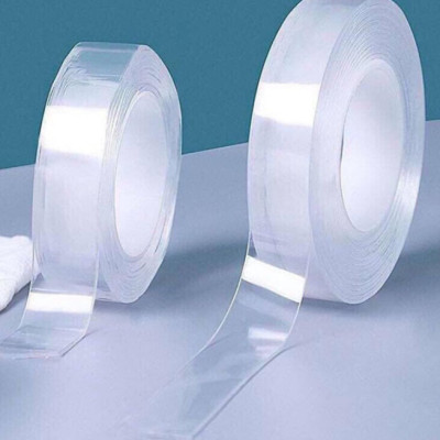 Cuộn băng keo trong suốt KG10 đa năng dán siêu dính trên mọi bề mặt, keo nano 2 mặt chống thấm tiện lợi dài 3cmx3m- Hàng chính hãng