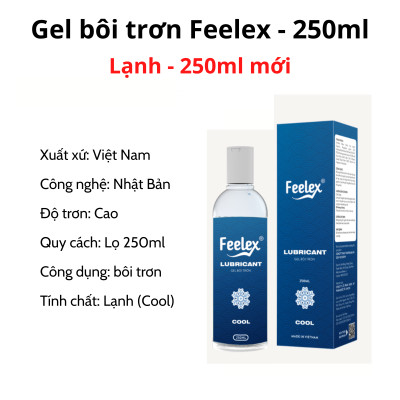 Gel bôi trơn Feelex Lubricant mát lạnh, ấm nóng, siêu trơn - Lọ 250ml