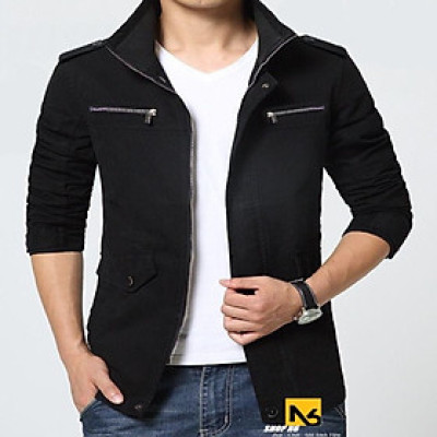 Áo Khoác Kaki Nam 2 Lớp Giả Vest Phối Khóa Ngực Cao Cấp ShopN6 - KK42 (Nhiều Màu)