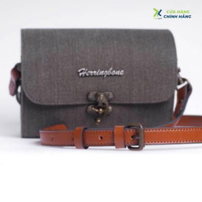 Túi máy ảnh Herringbone Tiny Mellow Canvas - Khaki color