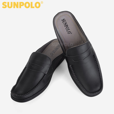 Dép Sapo Nam Da Bò SUNPOLO SPO197 (Đen, Nâu)