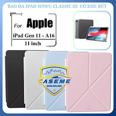 Bao da dành cho iPad Gen 11 (11 inch) 2025 Wi WU Classic III GF-003 – mỏng nhẹ, có khe bút, chống sốc - Hàng Chính Hãng