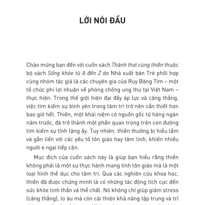 Sách - Y Học Và Sức Khỏe - Sống Khỏe Từ A Đến Z - Thảnh Thơi Cùng Thiền