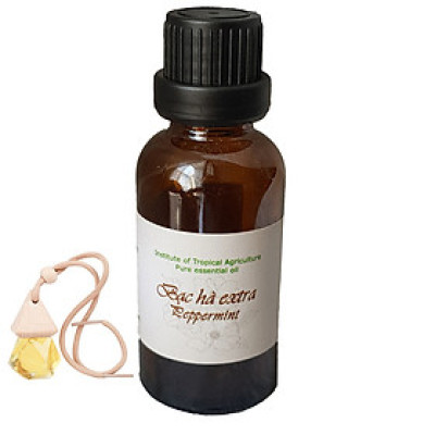 30ml Tinh dầu bạc hà tặng chai treo nắp gỗ (Giao mẫu ngẫu nhiên) Viện nông nghiệp nhiệt đới