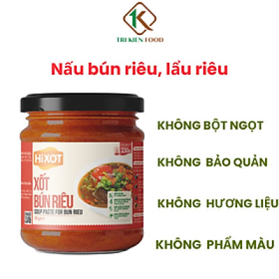XỐT BÚN RIÊU HiXOT hũ 220gram, nấu bún riêu cua/ tôm, lẩu riêu
