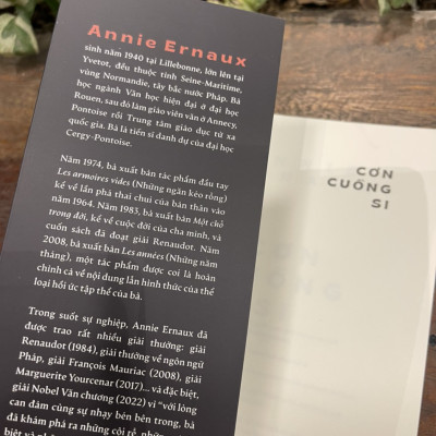 (Tác giả đạt giải Nobel Văn học năm 2022) CƠN CUỒNG SI – Annie Ernaux - Thu Phương dịch - Nhã Nam -NXB Hội Nhà Văn