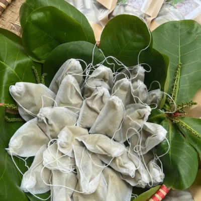 Trà túi lọc, Bột lá bàng ,rôm sảy ,ngứa ngoài, có che tên sản phẩm