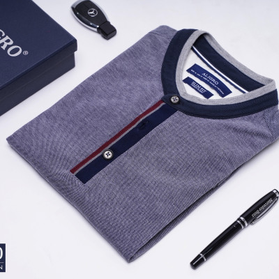 Áo Polo cổ tàu GHI SÁNG ALGPLO37