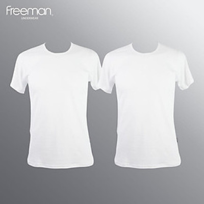 Áo thun nam ngắn tay không cổ cotton SIZE LỚN FREEMAN TSF314 [Combo 2]