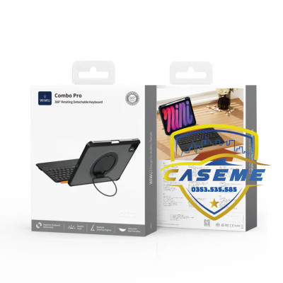 Bao da bàn phím Wi WU MK-007 Pro 360° – Touchpad thông minh, bàn phím cắt kéo, dành cho iPad Pro/Air 11” & 10.9” (2024/2025) - Hàng Chính Hãng