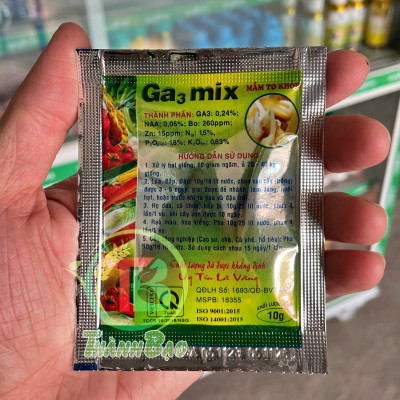 Phân bón lá Ga3Mix, ra rễ, nở bụi cực nhanh, to đòng, trô đều, vô gạo