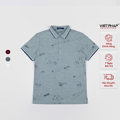 Áo Polo Nam VIỆT PHÁP Form Luxury - Thun In 4 Chiều lịch lãm, sang trọng 1801