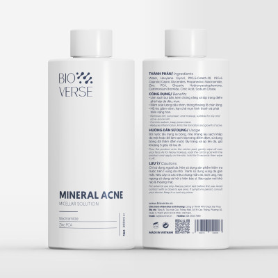 Nước tẩy trang làm sạch cho da dầu mụn Mineral Acne Micellar Solution 300ml