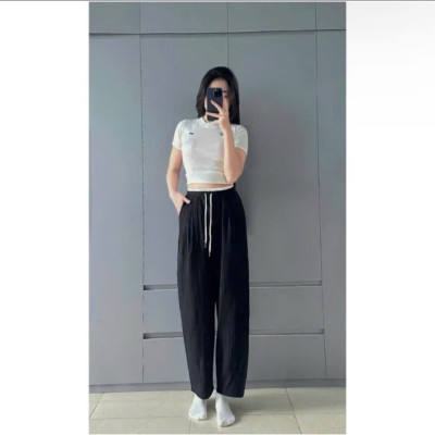 Quần baggy nữ dáng bom NeSa Shop, chất liệu gió lụa cao cấp mềm nhẹ mát, quần kiểu nữ form rộng bigsize QT14