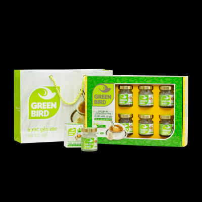 Combo 5 hũ Green Bird - Nước Yến Sào Chưng Đường Kiêng Củ Cải (75g/hũ)
