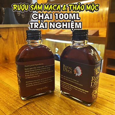 100ml chai thử - Rượu Sâm Maca & Thảo mộc - Royal D