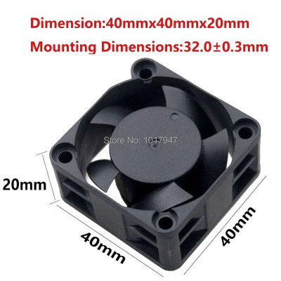 1 Quạt Tản Nhiệt Mini Dc 12v 2pin 40mm 40x40 X 20mm 4020 4cm Cho Máy Tính