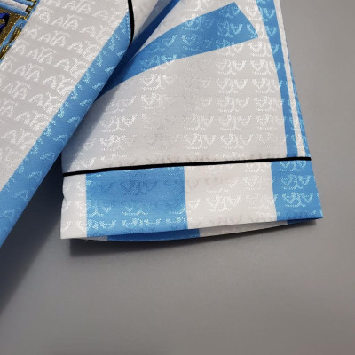Áo Bóng Đá Retro Tuyển Argentina 1996 - Sân Nhà bản cao cấp vải Cotton Polyester