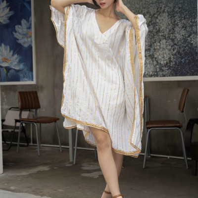 Đầm Trắng Cánh Dơi Cotton Isla Bonita