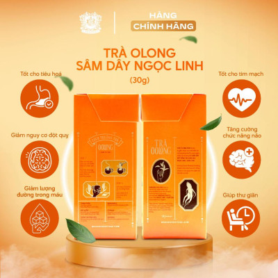 Trà Ô long Sâm Dây Ngọc Linh túi lọc thơm ngon 30g