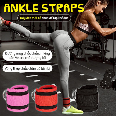 Combo 2 Dây Đai Đeo Cổ Chân - Hỗ Trợ Tập Mông, Chân, Tăng Cơ Săn Chắc