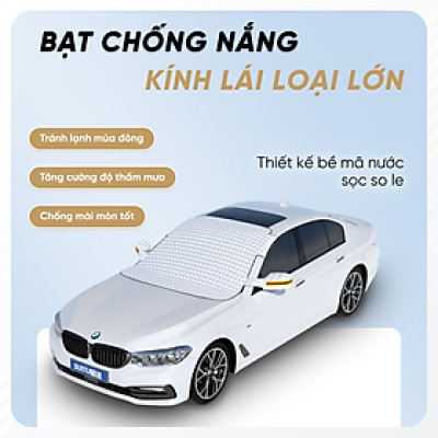Bạt Che Nắng Kính Lái Xe Ô Tô | Bạt Che Nắng Kính Lái Trước Loại Lớn Có Chụp Tai Gương, Chống Tia UV, Cách Nhiệt Cực Tốt, Bảo Vệ Nội Thất Xe Khỏi Tác Hại Từ Môi Trường