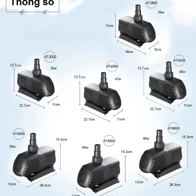 Máy bơm nước ATMAN AT3000 35W, 3000L/Hr lọc nước hồ cá koi, bơm sinh hoạt, tiểu cảnh, đài phun nước cao cấp