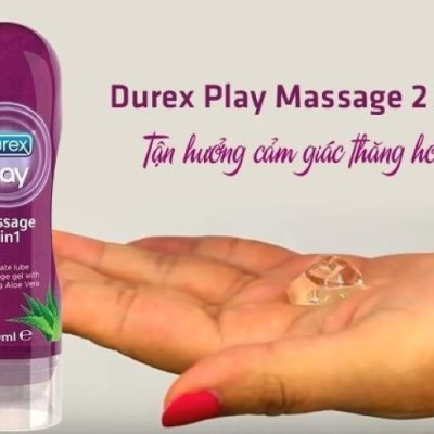 Gel Massage Durex 2 in 1 Hương Thơm Lô Hội - Mát Xa Toàn Thân - Bôi Trơn Quan Hệ + BCS Jex (1c) - Che Tên Sản Phẩm