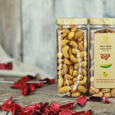 Hạt Điều Rang Muối Tách Vỏ Lụa Hải Long (250g)