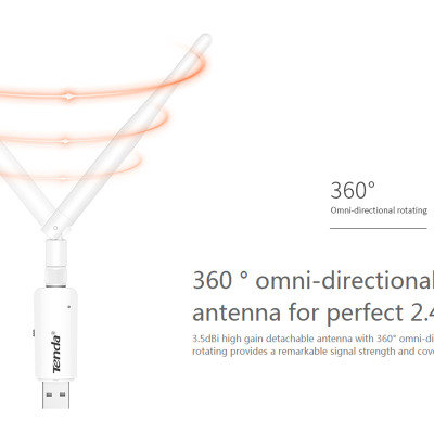 USB Wifi Chuẩn N Tốc Độ 300Mbps Tenda U1 - Hàng Chính Hãng